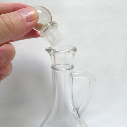 Greek Souvenir Glass Decanter, Four Shot Glasses, and Matching Serving Tray, All Hand-Made from Chania, Greece!