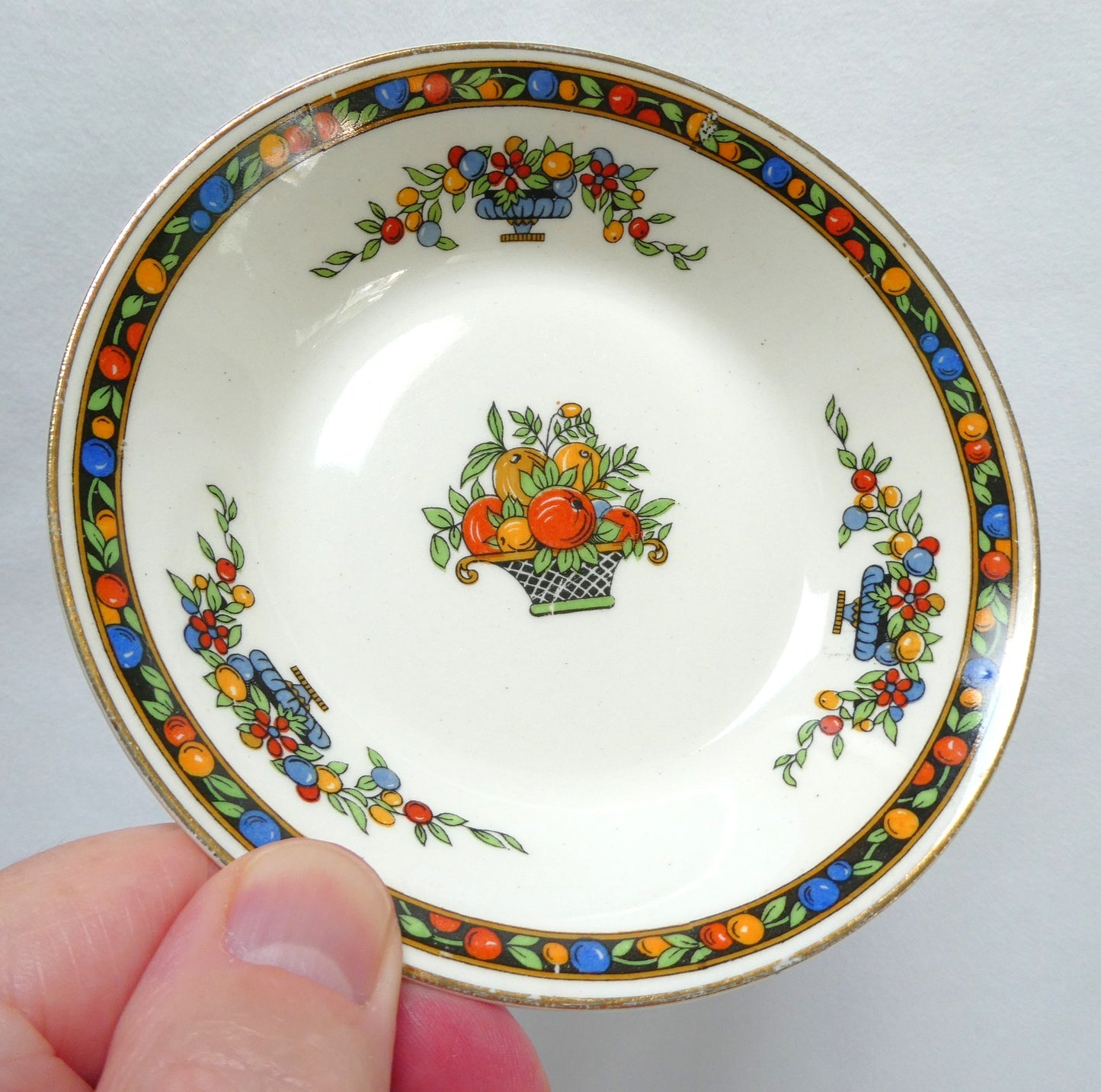 Vintage Small Salad Plate/Fruit Bowls in 'Marjorie' Pareek Pattern by Johnson Brothers of England