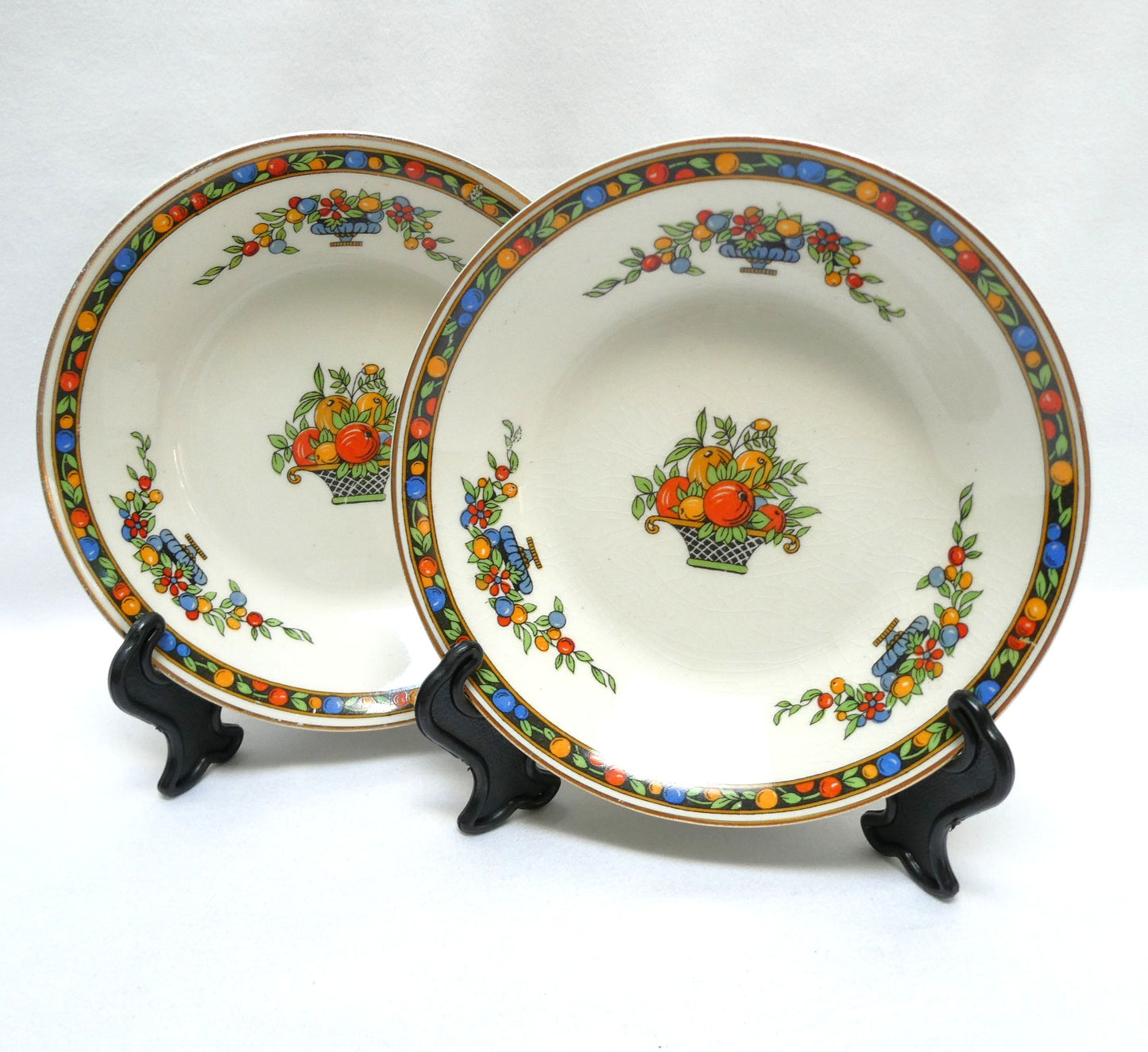 Vintage Small Salad Plate/Fruit Bowls in 'Marjorie' Pareek Pattern by Johnson Brothers of England