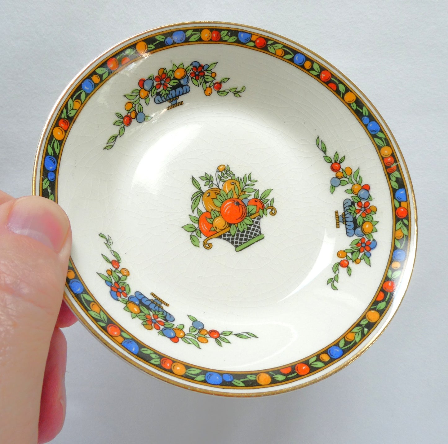 Vintage Small Salad Plate/Fruit Bowls in 'Marjorie' Pareek Pattern by Johnson Brothers of England