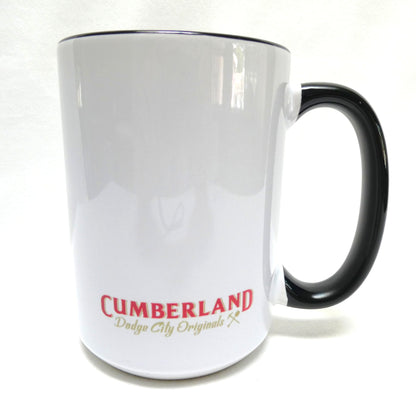 Ceramic Coffee Cup Two-Toned White & Black, Brand New from DODGE CITY ORIGINALS of Cumberland, BC