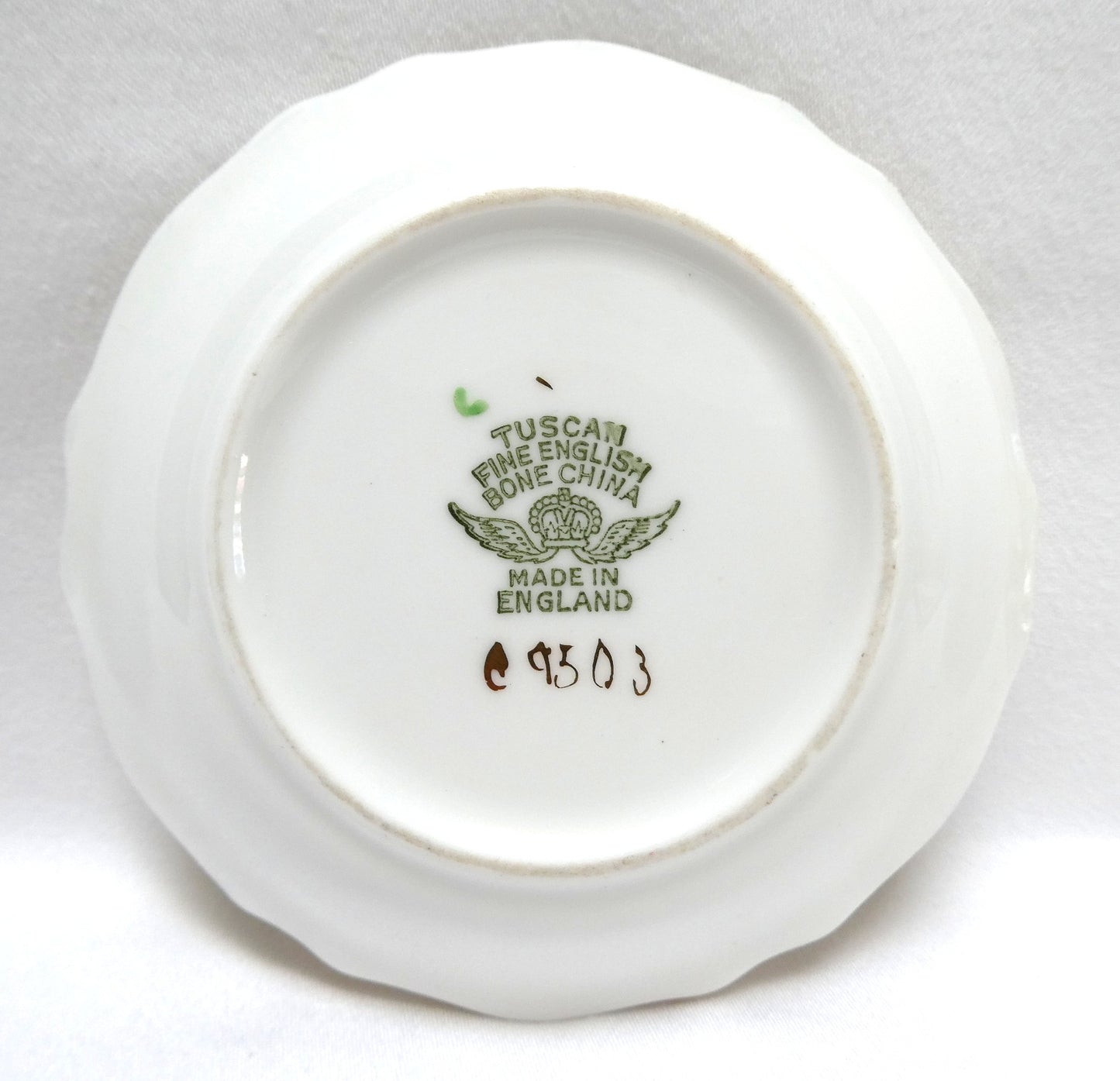Mid-Century Rare 'FLORAL BOUQUET' MINIATURE 3.5-Inch PLATE, by Tuscan Fine English Bone China of London, England