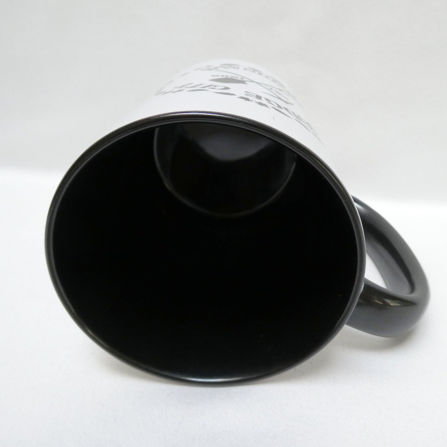 Ceramic Coffee Cup Two-Toned White & Black, Brand New from DODGE CITY ORIGINALS of Cumberland, BC