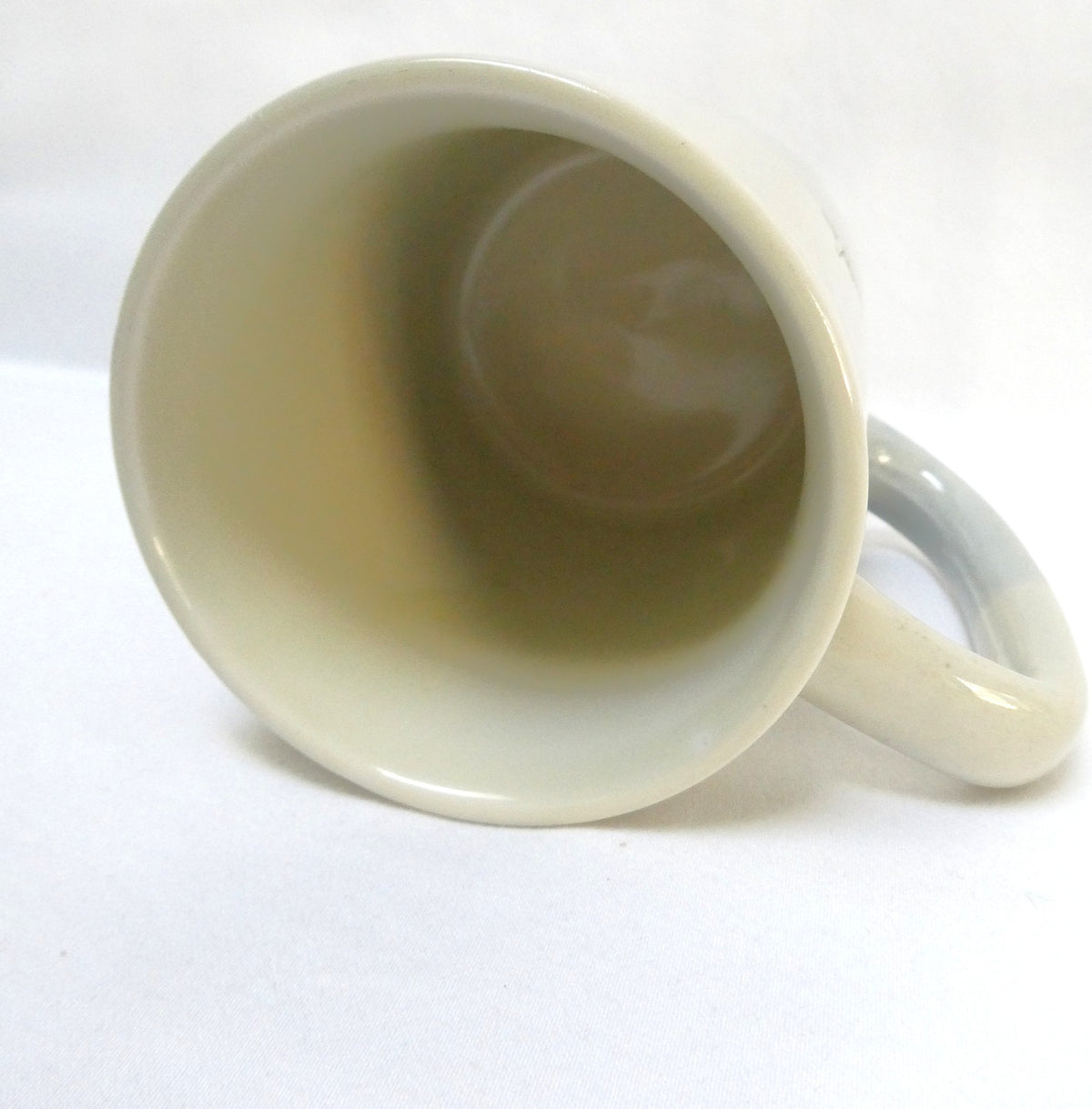 Otagiri Japanese Stoneware Coffee Mug Featuring an Embossed and Hand-Painted Canadian Maritime Coastal Fishing Village and Boat Scene