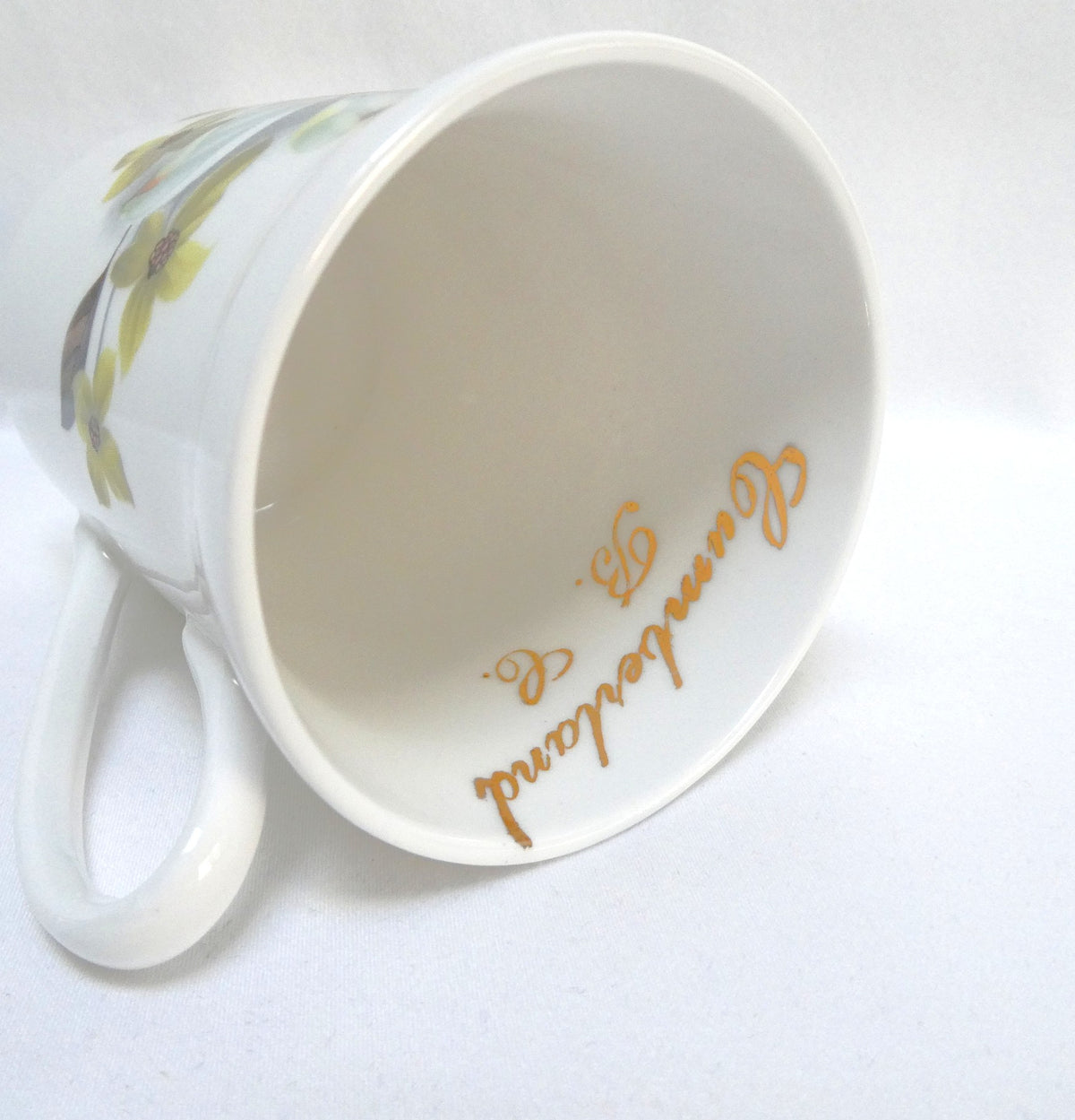 Vintage China Mug by Crown Prince of England: Featuring The Village of CUMBERLAND, B.C. with the B.C. Dogwood Pattern