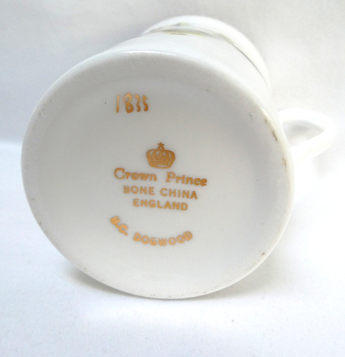 Vintage China Mug by Crown Prince of England: Featuring The Village of CUMBERLAND, B.C. with the B.C. Dogwood Pattern