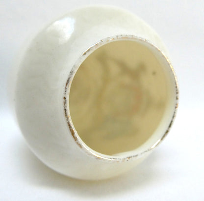 Antique Miniature White Porcelain Famous URN #195, Made by Savoy China Pottery Works: Featuring City of Edinburgh Coat of Arms