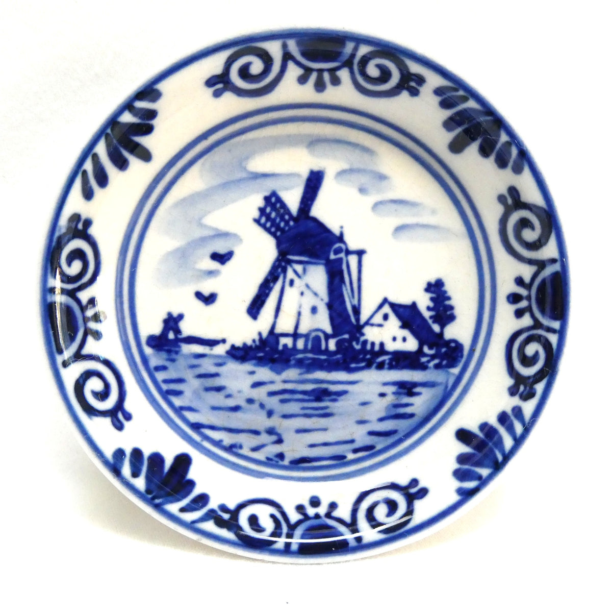 1960's Era Miniature Plate by Elesva of Holland: Featuring the rustic elegance of the Netherlands' historic countryside