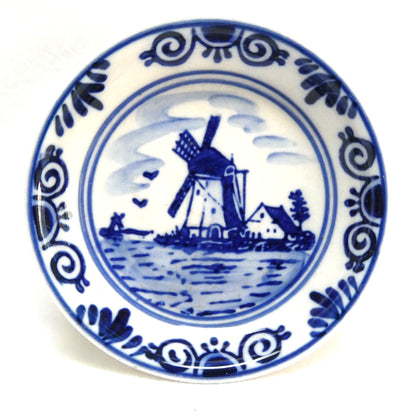 1960's Era Miniature Plate by Elesva of Holland: Featuring the rustic elegance of the Netherlands' historic countryside