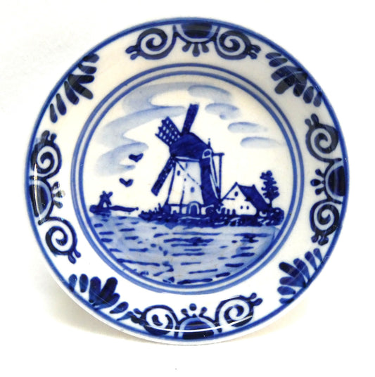 1960's Era Miniature Plate by Elesva of Holland: Featuring the rustic elegance of the Netherlands' historic countryside