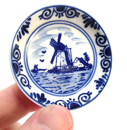 1960's Era Miniature Plate by Elesva of Holland: Featuring the rustic elegance of the Netherlands' historic countryside