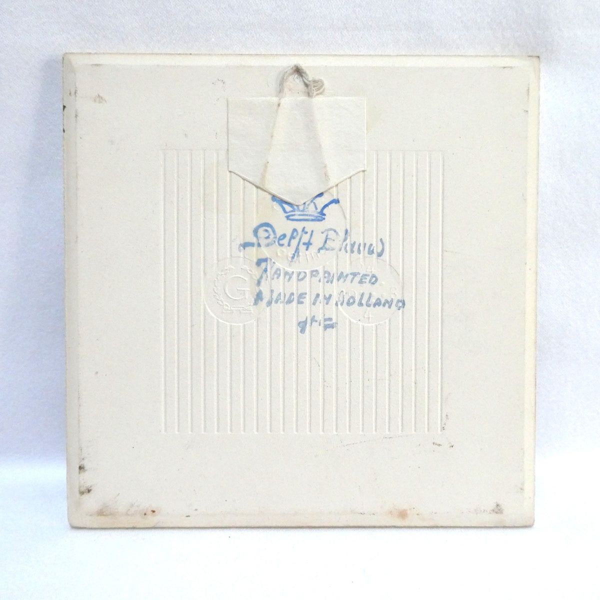 Vintage Delft Blue WALL TILE 4.25-inch Square: Entitled SEPTEMBER - HERFSTMAAND, Made in Holland