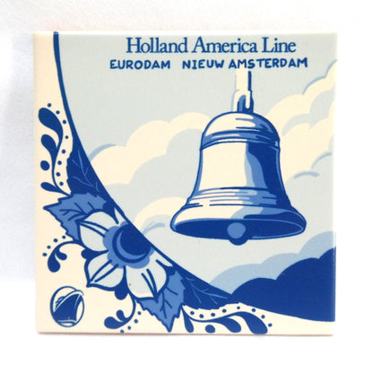 Holland America Line Collectible Delft Tile Coaster: Celebrating Sister Ships ms Eurodam and ms Nieuw Amsterdam BRAND NEW!