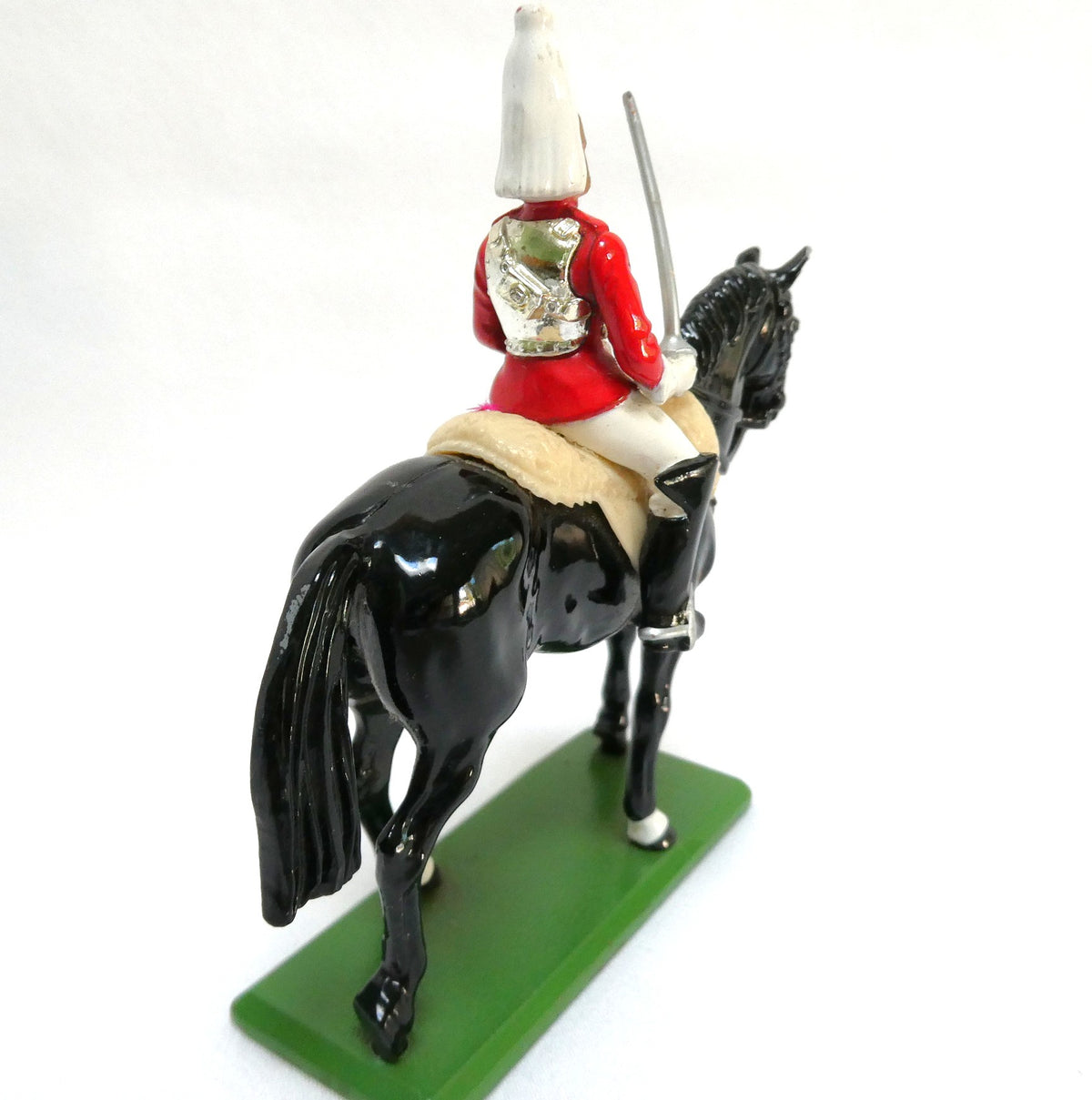 1980's Miniature Collectible, Hand-Painted Toy Soldier by Willian Britain Limited: Featuring the Household Cavalry Life Guard Officer and Horse