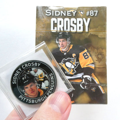 Sidney Crosby #87 Pittsburgh Penguins TRADING COIN by Highland Mint 4500 Series 1 Limited Edition, and BRAND NEW NHL Collectible Playing Card Deck (A Paul's 2-Pack Special!)