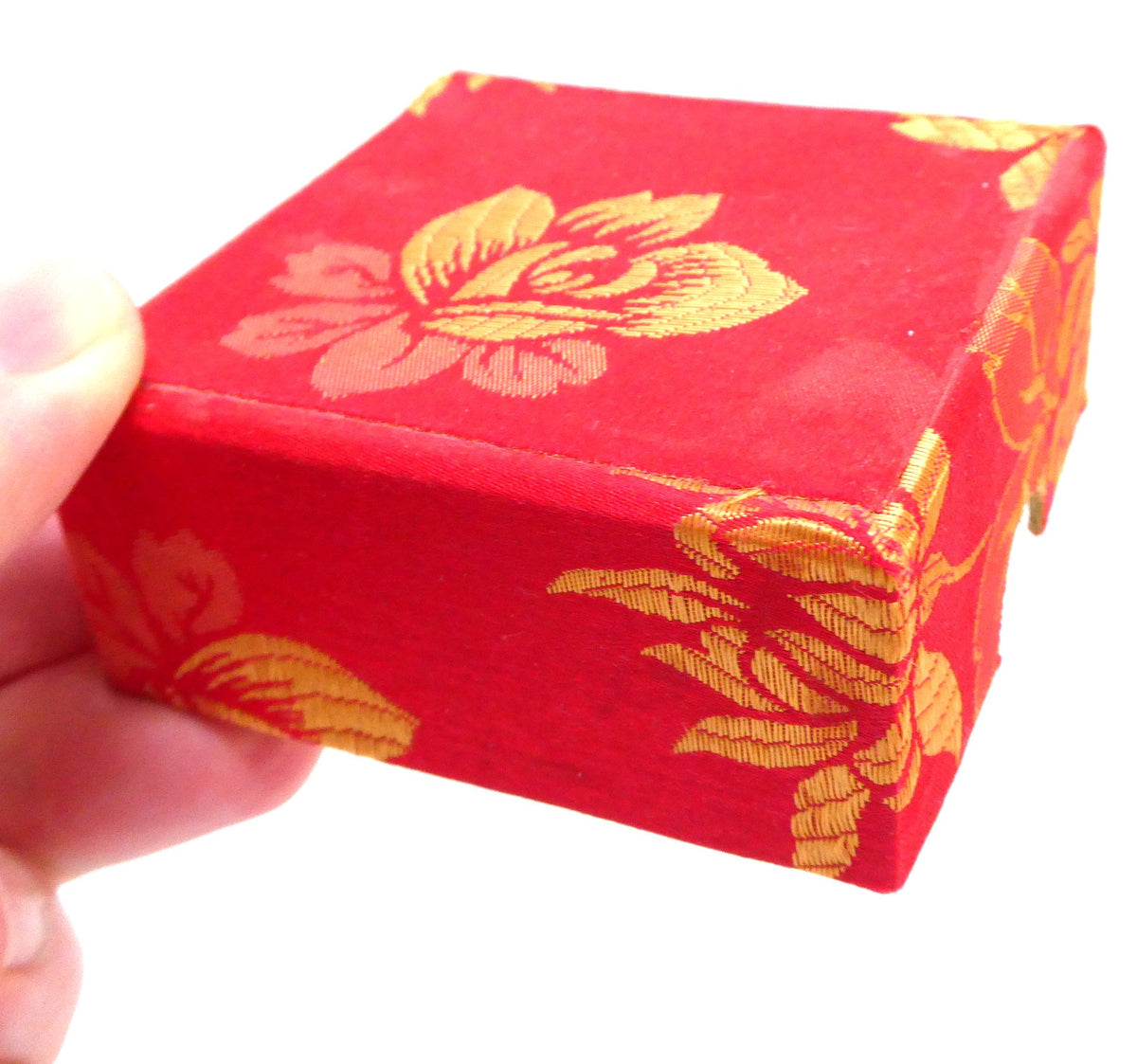 1970's Vintage Thin White Porcelain Kung Fu Teacup, Presented in the Original Lidded Red Cloth Gift Box
