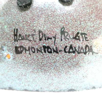 Mid-Century COPPER DISH or RING TRAY: Hand-Made and Hand-Enameled, Created by 1960's Artists Hank and Diny Frugte of Edmonton, Alberta, Canada