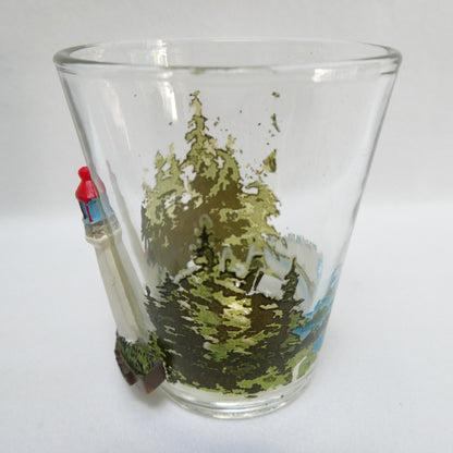 Rare Vintage 'Three-Dimensional' SOUVENIR SHOT GLASS of Panmure Island Lighthouse in Prince Edward Island (PEI) Canada