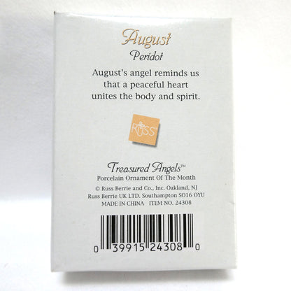 Contemporary Treasured Angel by Russ Berrie Company of China: Porcelain Ornament of The Month AUGUST