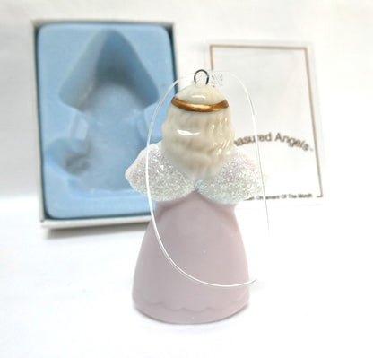 Contemporary Treasured Angel by Russ Berrie Company of China: Porcelain Ornament of The Month AUGUST