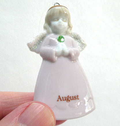 Contemporary Treasured Angel by Russ Berrie Company of China: Porcelain Ornament of The Month AUGUST
