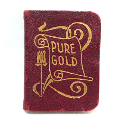 Antique c. 1900 'Pure Gold' Miniature Daily Text Bible Verse Booklet, Published by the Northern Publishing Office (Belfast) and S.W. Partridge & Co. (London)