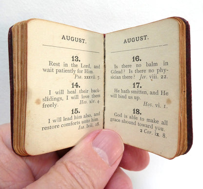 Antique c. 1900 'Pure Gold' Miniature Daily Text Bible Verse Booklet, Published by the Northern Publishing Office (Belfast) and S.W. Partridge & Co. (London)
