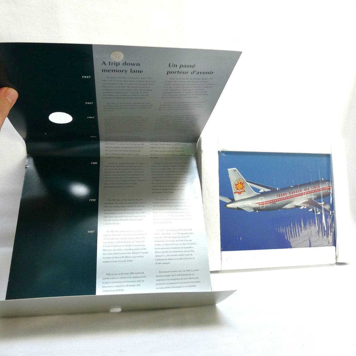 AIR CANADA 60th ANNIVERSARY PLAQUE: Issued in 1997 to celebrate the original 1937 Trans-Canada Air Lines