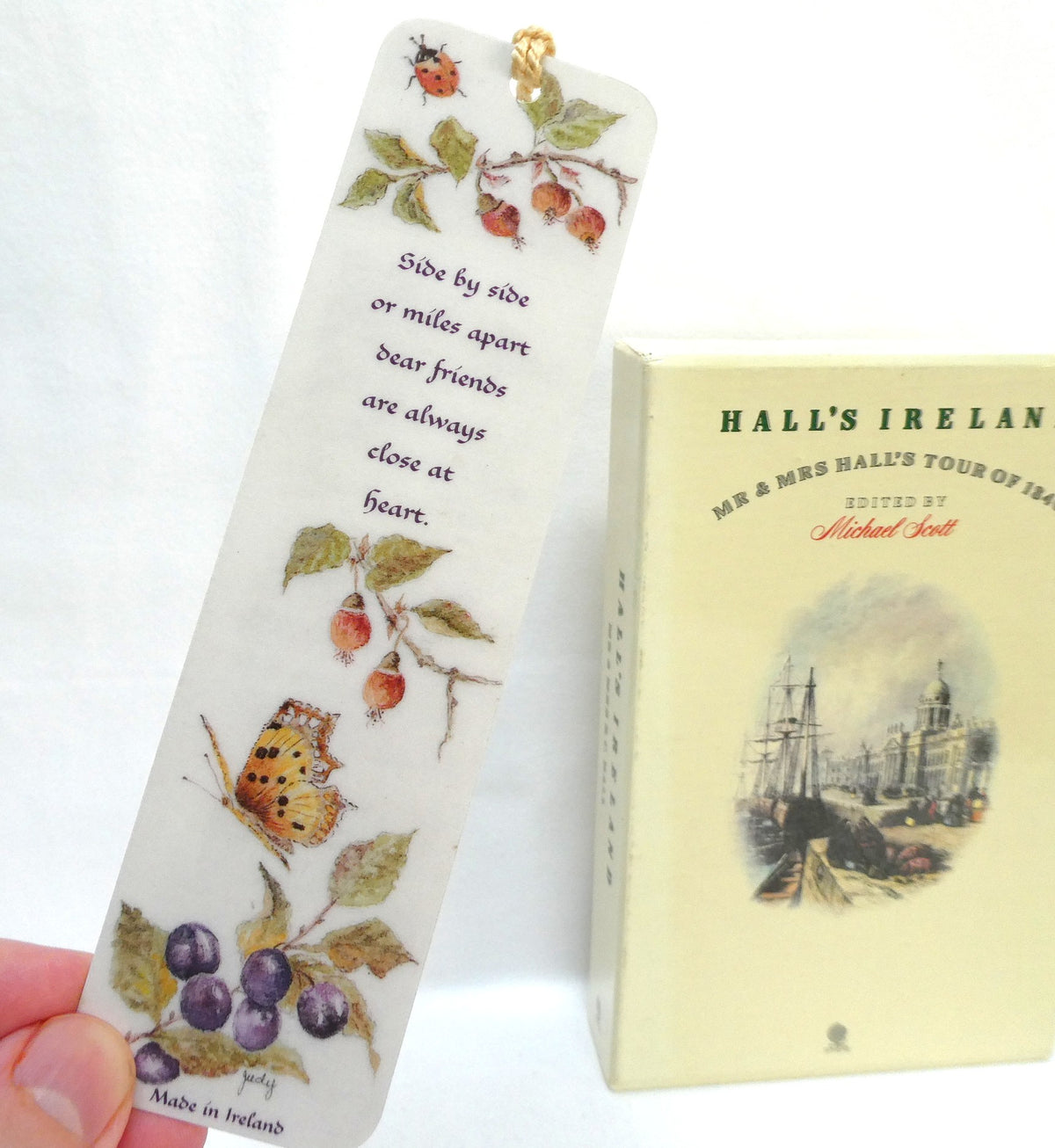 A Collection of Vintage Items Celebrating IRISH LITERATURE: Including Mr. & Mrs. Hall's Tour of 1840,  "Irish Blessings Book," and a Dove Crafts of Killarney Bookmark
