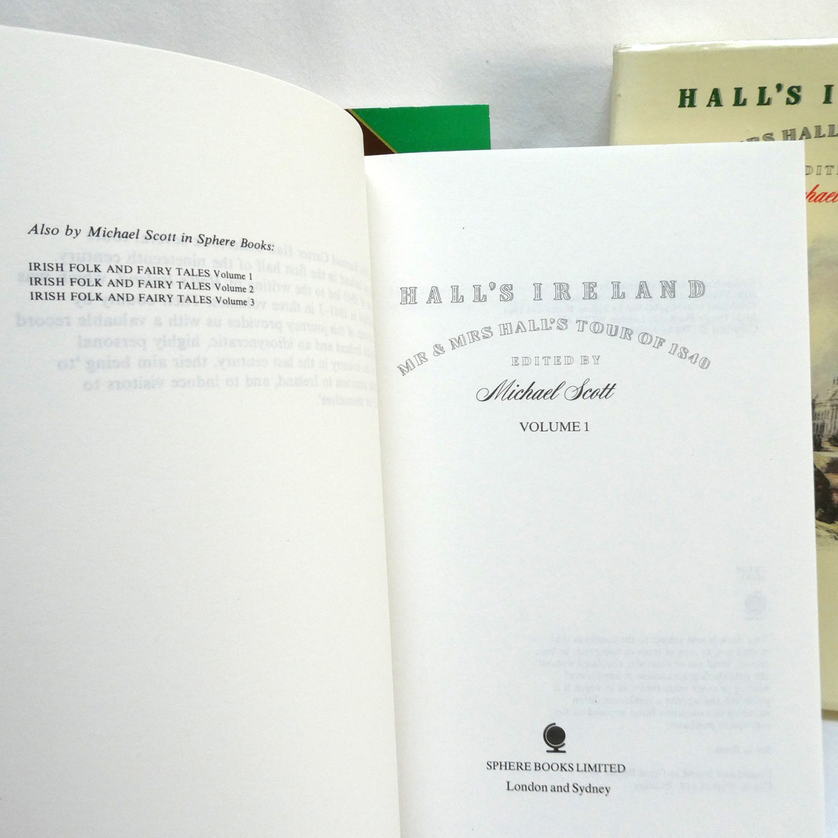 A Collection of Vintage Items Celebrating IRISH LITERATURE: Including Mr. & Mrs. Hall's Tour of 1840,  "Irish Blessings Book," and a Dove Crafts of Killarney Bookmark