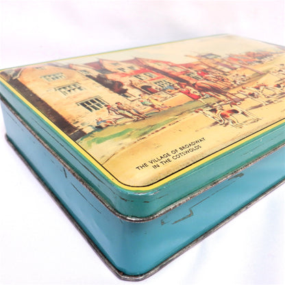 Antique Tin by Blue Bird Assorted Toffees: 'THE VILLAGE OF BROADWAY IN THE COTSWOLDS'