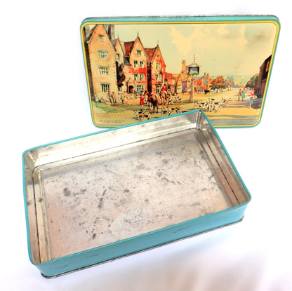 Antique Tin by Blue Bird Assorted Toffees: 'THE VILLAGE OF BROADWAY IN THE COTSWOLDS'