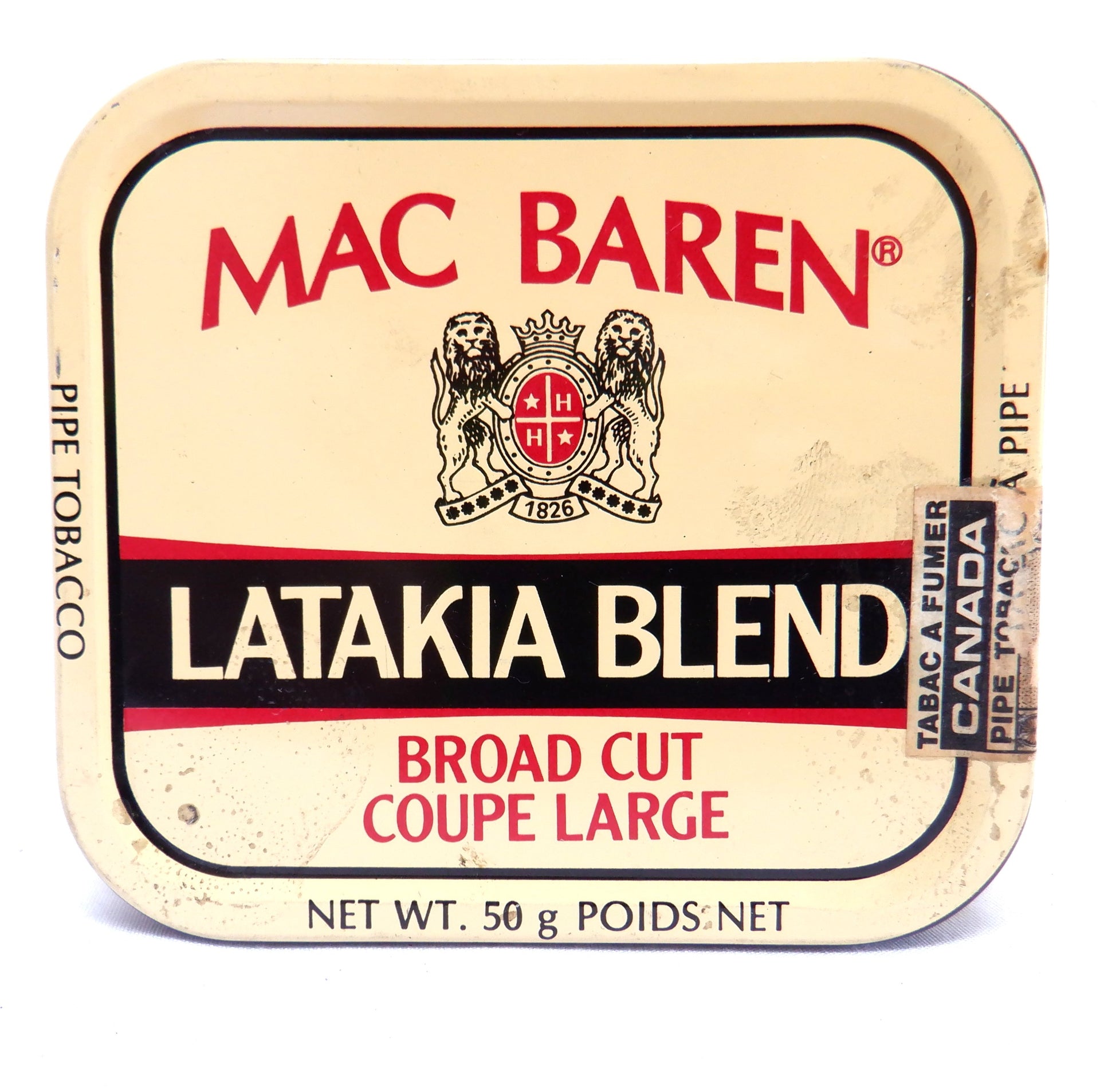tobacco tin b&m Vintage Pipe Tobacco Tin from MAC BAREN TOBACCO CO., Rare LATAKIA BLEN –  Gillmore Coins & Collectibles