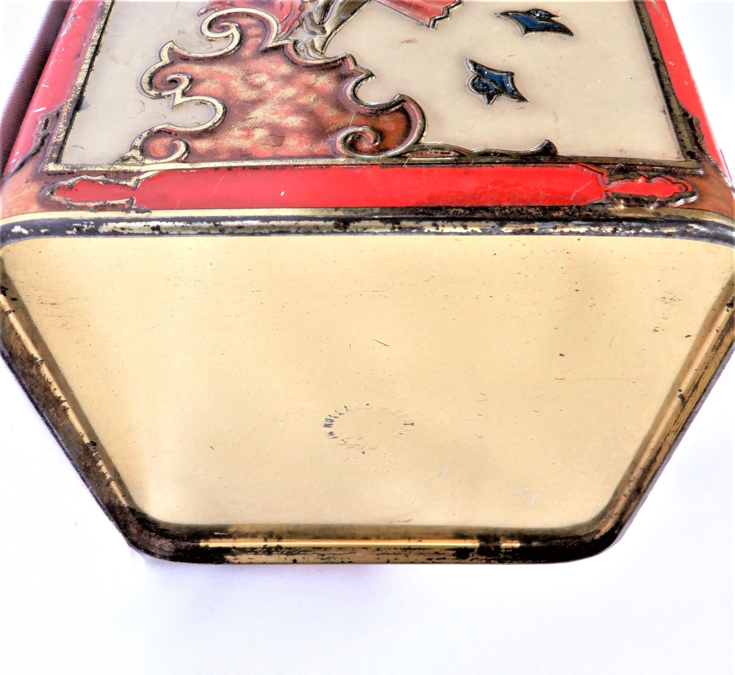 NIEMEYER VINTAGE TIN CAN CONTAINER from Holland: 'Chinese-style Tea or Tobacco Caddy'