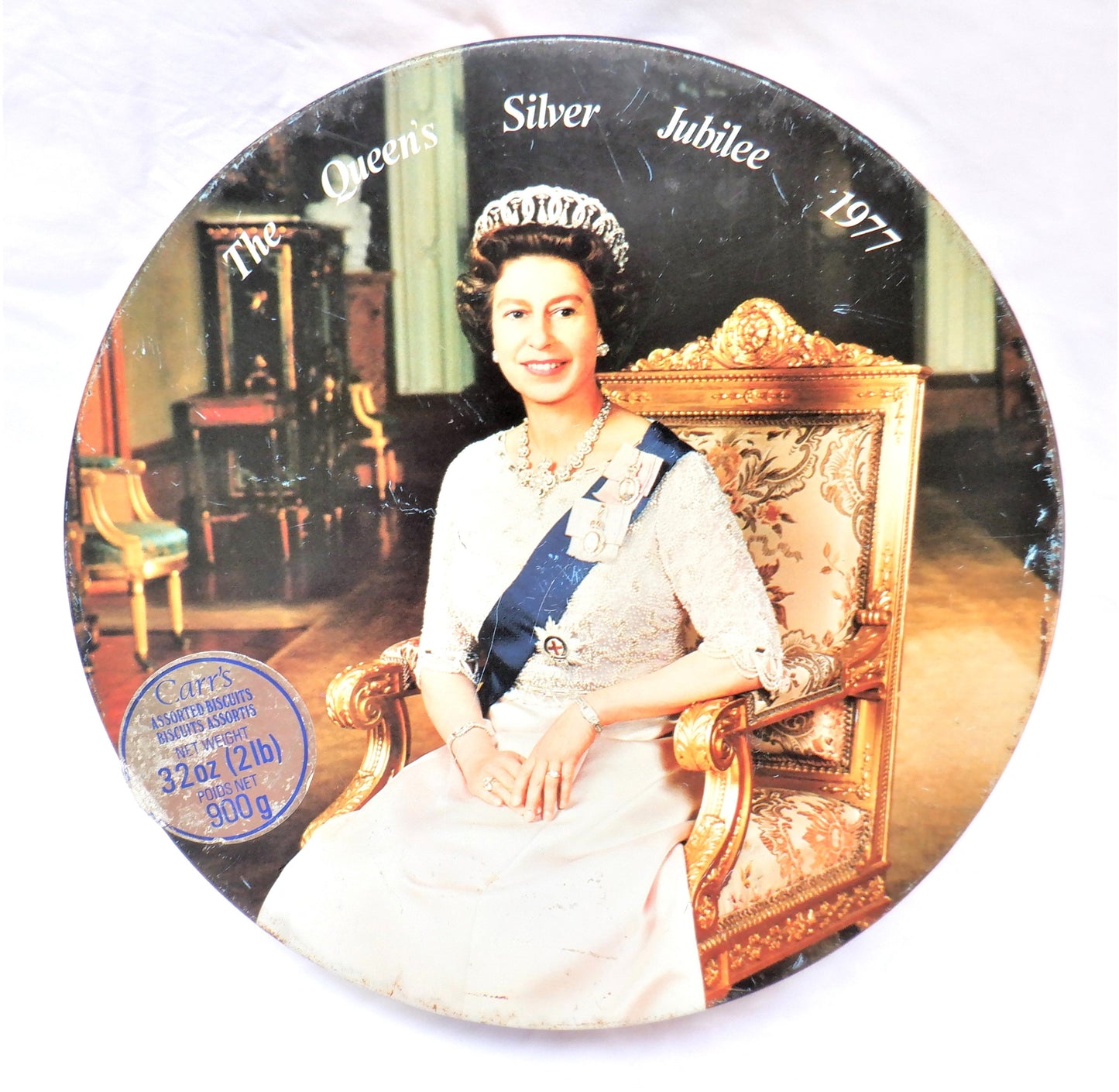 CARR'S ASSORTED BISQUITS, The Queen's Silver Jubilee Portrait Tin, 1977