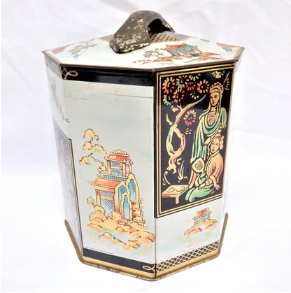 Vintage Tin by PEEK FREAN BISCUITS: 'Oriental Tea Caddy'