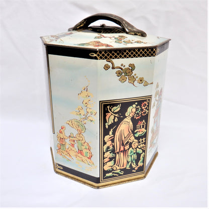 Vintage Tin by PEEK FREAN BISCUITS: 'Oriental Tea Caddy'