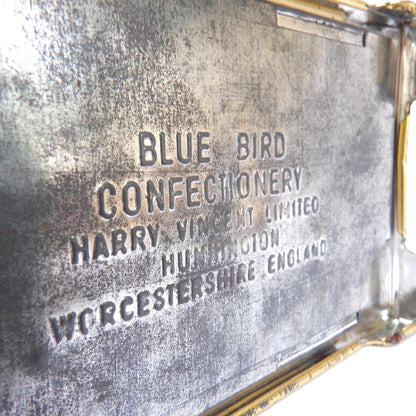 BLUE BIRD Confectionery Vintage Tin Container: 'Yellow Flower Chest'