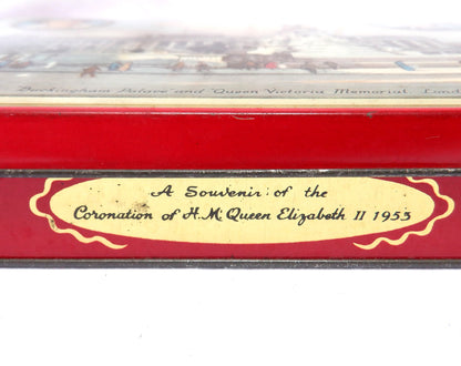 Coronation of H.M. Queen Elizabeth II. Souvenir Tin made by G.F. Lovell & Co 1955