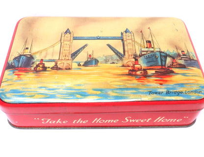 Antique Tin Container by BLUE BIRD TOFFEE: 'TOWER BRIDGE, LONDON'