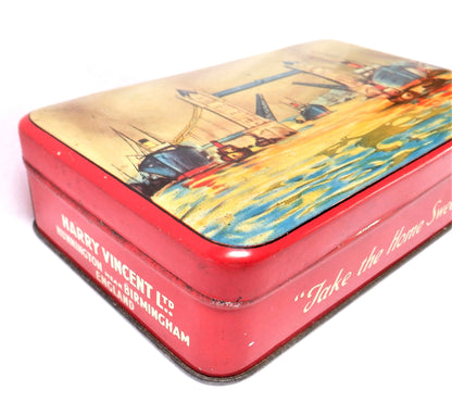 Antique Tin Container by BLUE BIRD TOFFEE: 'TOWER BRIDGE, LONDON'