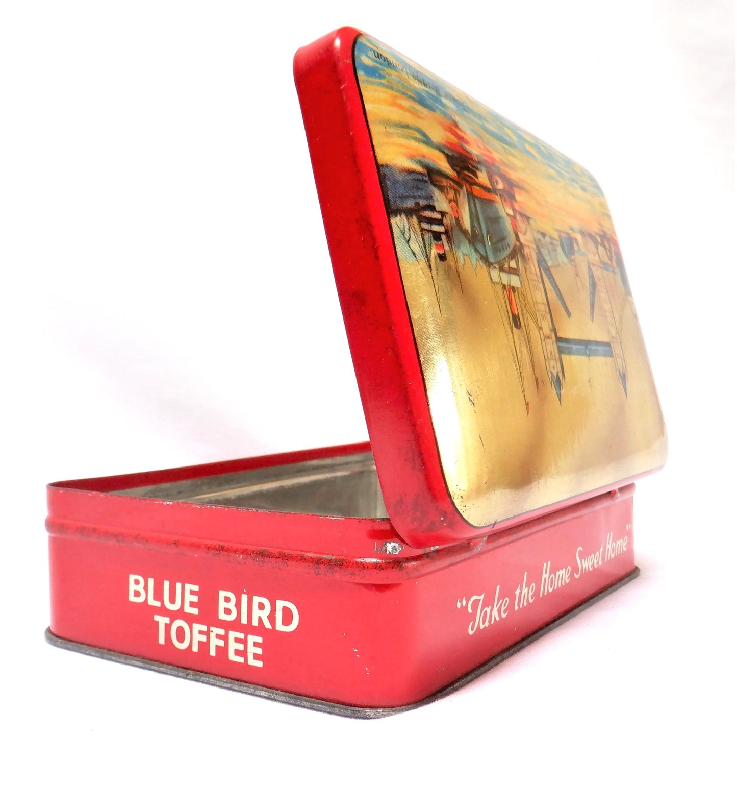 Antique Tin Container by BLUE BIRD TOFFEE: 'TOWER BRIDGE, LONDON'