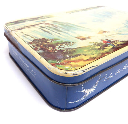 Antique Tin from BLUE BIRD TOFFEE: 'AMERICAN NIAGARA FALLS & THE MAID OF THE MIST'