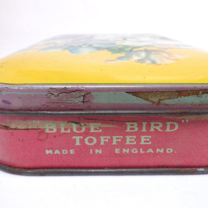 BLUE BIRD TOFFEE ANTIQUE TIN: "Green Vase & Flowers" #2