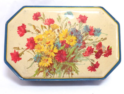 BLUE BIRD TOFFEE ANTIQUE TIN: 'Road Flowers Collection'