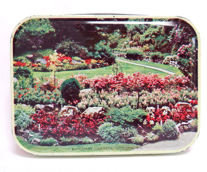 BLUE BIRD TOFFEE ANTIQUE TIN: The World Famous Butchart Gardens, Victoria, B.C.