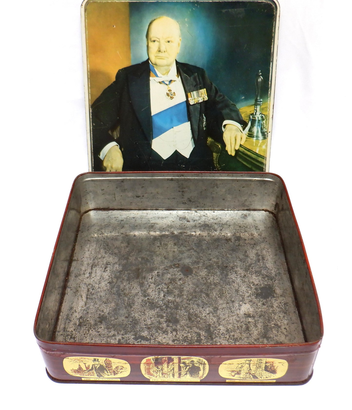 Vintage Tin Container by Elkes Biscuits, 'SIR WINSTON CHURCHILL' Photograph by Canadian KARSH!