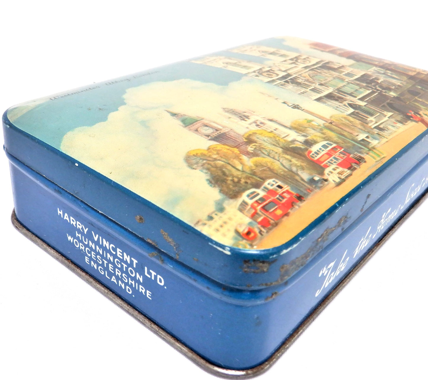 Antique Tin Container by Blue Bird Toffee: LONDON'S WESTMINSTER ABBEY #2