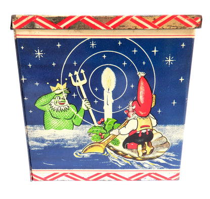 CHRISTENSEN CANADIAN AFRICAN LINES and PACIFIC ISLANDS TRANSPORT LINE: A/S Thor Dahl Christmas Edition Antique Tin Container