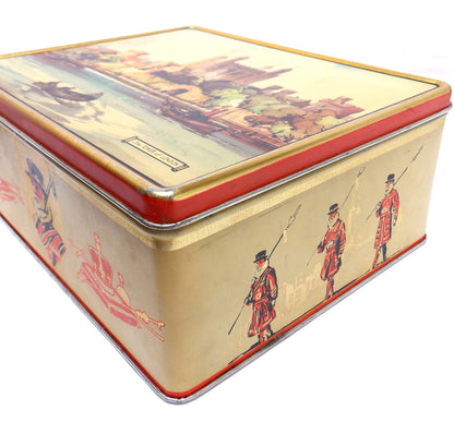 Vintage Hinged-Lid Tin Container by Henry Thorne & Company: 'THE TOWER OF LONDON'